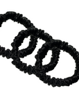 100% Silk Scrunchies Mini Trio (BLACK)