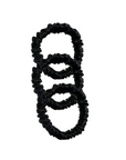 100% Silk Scrunchies Mini Trio (BLACK)