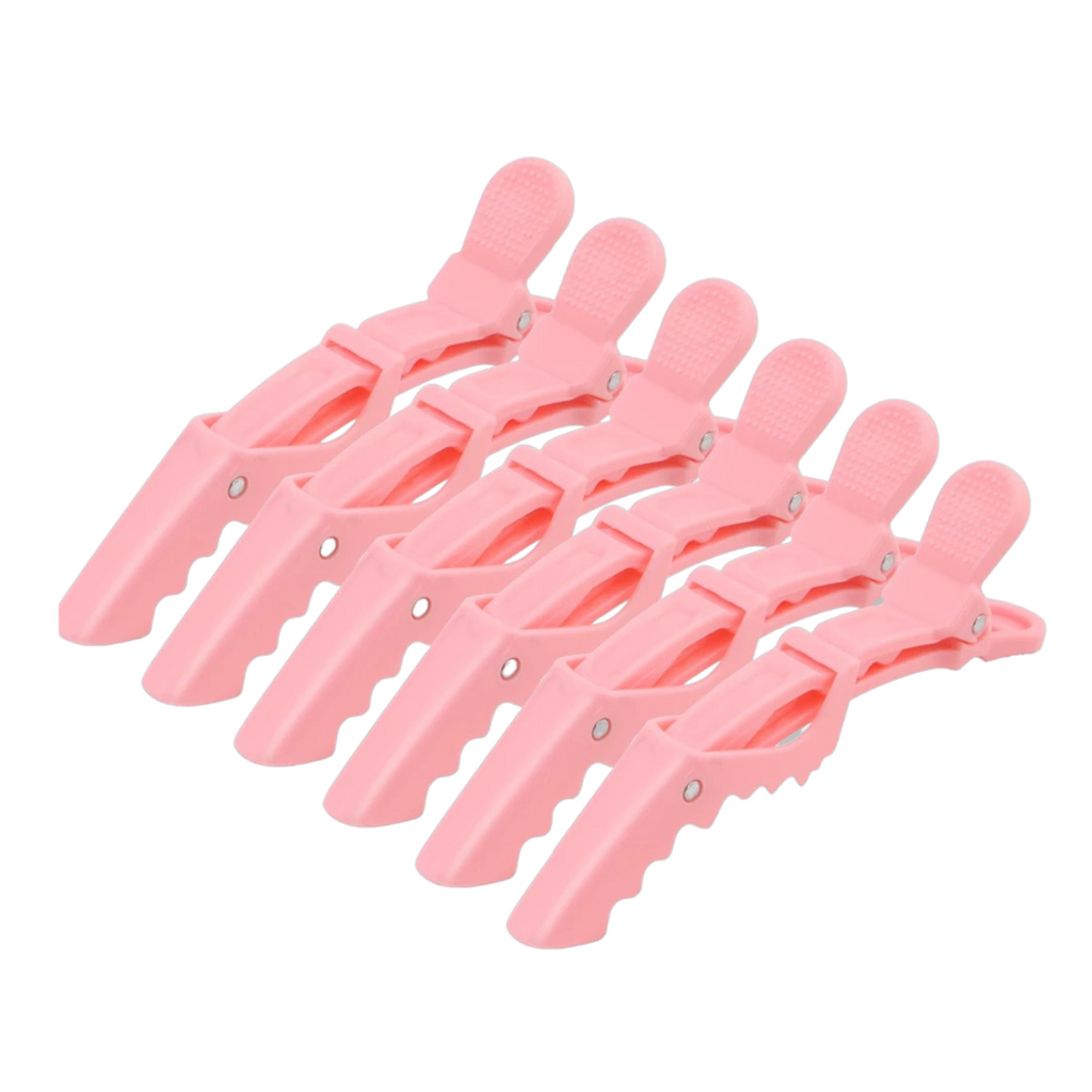 Hair Clips - Pink (set of 6)